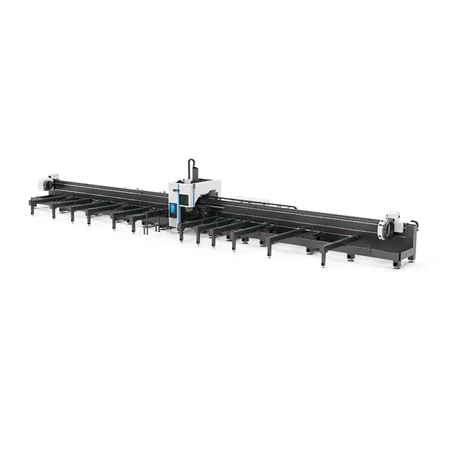3 Chucks Side Hanging 12M Unloading Square Round Profile Metal Tube Stainless CNC Fiber Laser Cutting Machine