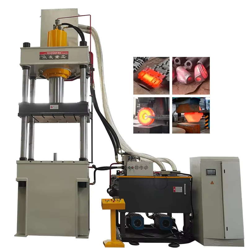 350 Tons Fast Forging Four column Hydraulic Press For Hot Forging Of Track Plate Of Construction Machinery