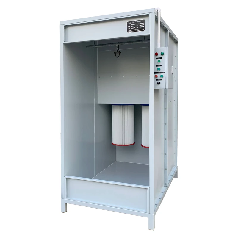 AIlin High Quality 2 Filter Recovery Powder Coating Spray Booth Electrostatic Paint Booth for Metal Wheels Rims Workpieces