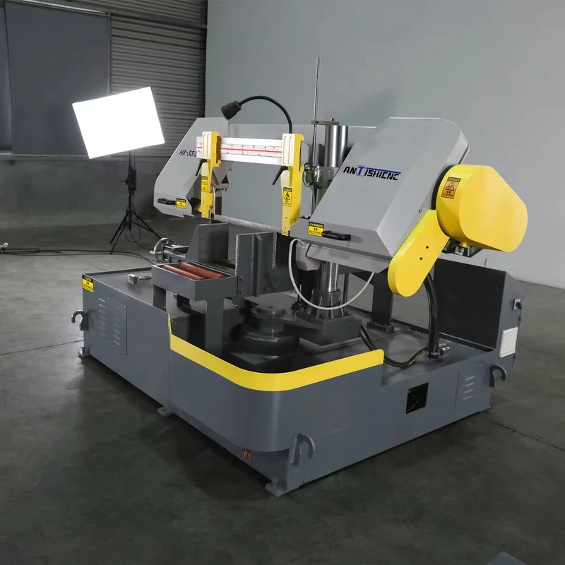ANTISHICNC HX 33 50S Semi automatic Angle Cutting Metal Band Saw Machine Rotate Band Saw Machine