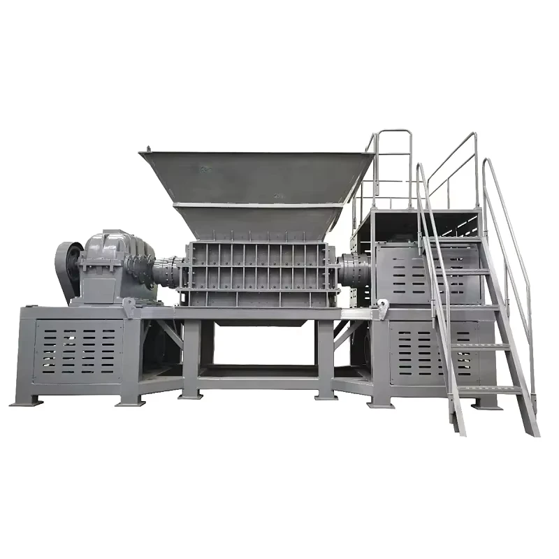 Aluminium Can Crushing Machine Industrial Automobile Engine Recycling Line Scrap Metal Iron Iron Drum Double Shaft Shredder