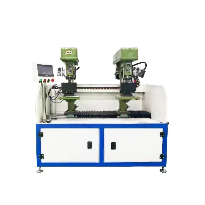 Automatic Double Head Drilling Tapping Machine for Conveyor Shafts Metalworking Production