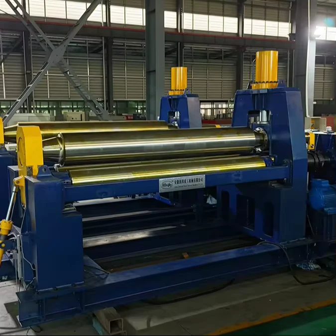 Automatic Downward Adjusting Plate Rolling Machine Hydraulic 3 Roller Steel Metal Rolling Machine