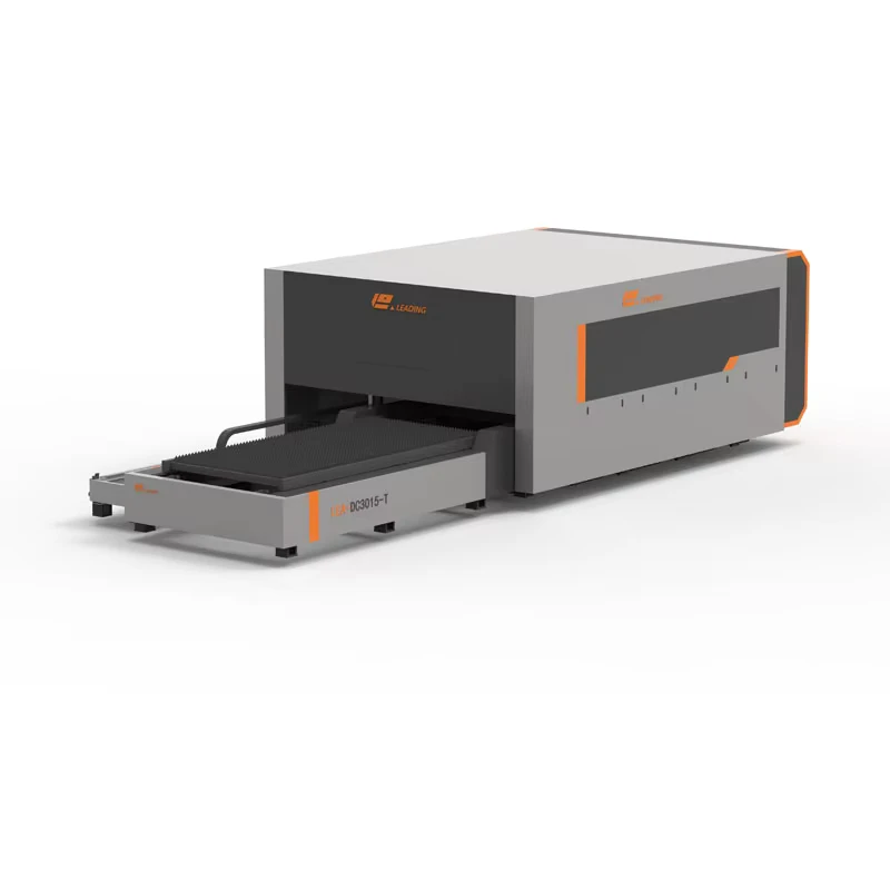 Automatic Fiber Laser Cutting Machine Enclosed Cover Metal Aluminum Carbon Stainless Steel Key Laser Source
