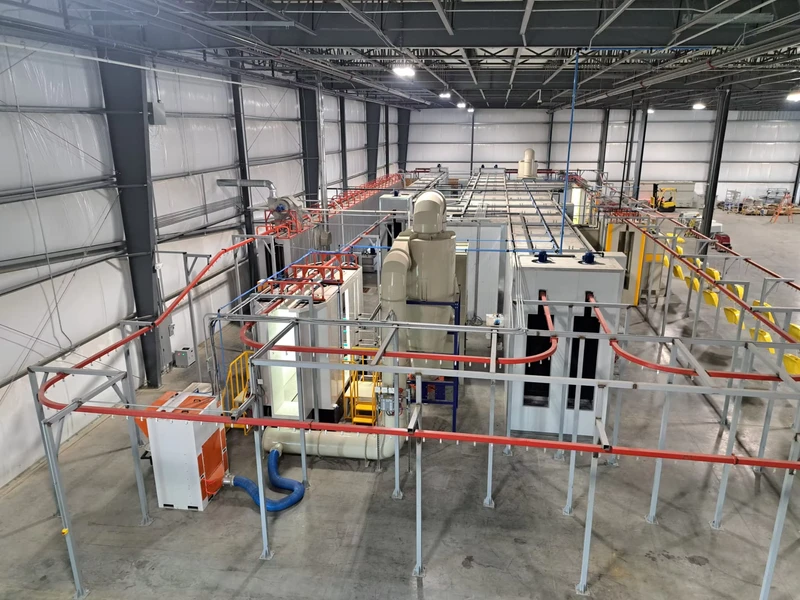 Automatic Powder Spraying Coating Line System for Metal Parts