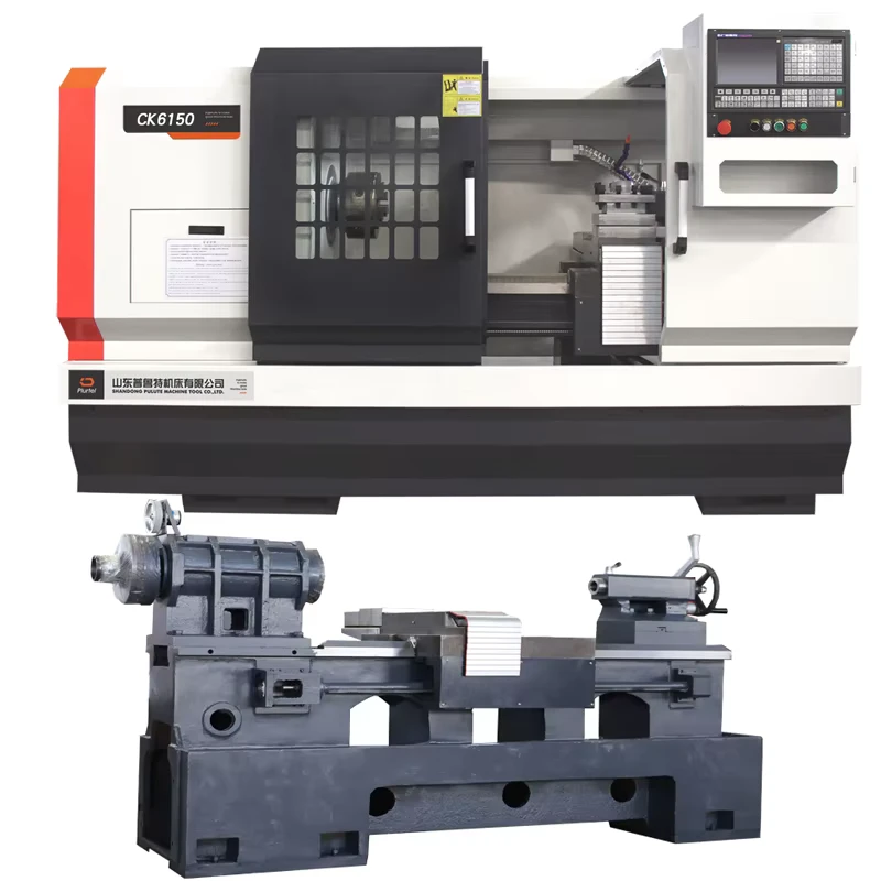 Cnc Lathe CK6150X1000 Cnc Lathe Machine for Metal 82 Bore Cnc Controller Lathe
