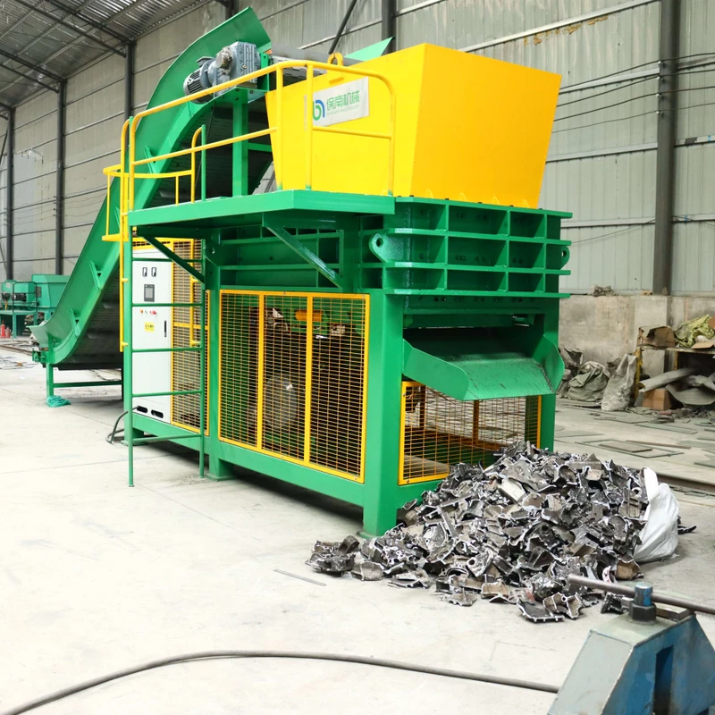 Commercial Scrap Metal Crusher Machine with Stainless Steel Alloy Construction CE Certified High Capacity 3 8t h Engine Shredder