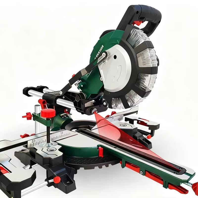 Compound Sliding Miter Saw High Precision Single Bevel Mitre Saw With Laser Cutting Machine for Woodworking Aluminium 8 Inch