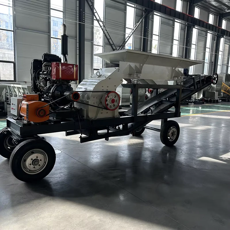 Diesel Mobile Hammer Crusher PC600*400 20t/h Capacity AC Motor Engine and Bearing for Mining Hard Stone Crushing