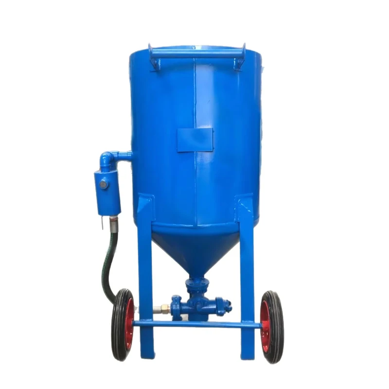 Dry Industrial Portable Sandblasting Machine Equipment Device with Rubber Sandblast Hose for Rust Removal and Renovation