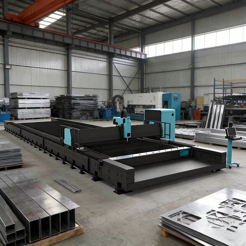 Factory Customizable 30KW 20KW 12KW Ground Rail Laser Cutting Machine CNC Laser Cutter for Steel Profile Processing