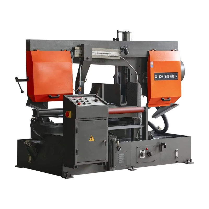 G 400 Horizontal Angle Metal Cutting Bandsaw Machine New Condition with Core Motor Engine and Gear Components