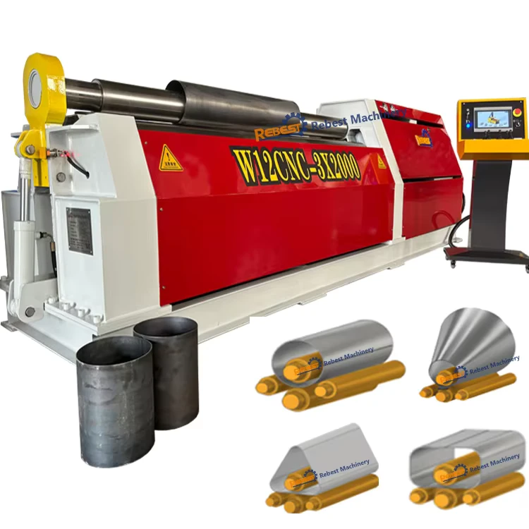 Hydraulic CNC Roller Plate Rolling Bender Calender Machine for Processing Stainless Steel Plastic Carbon Steel Sheet Metal Pinch