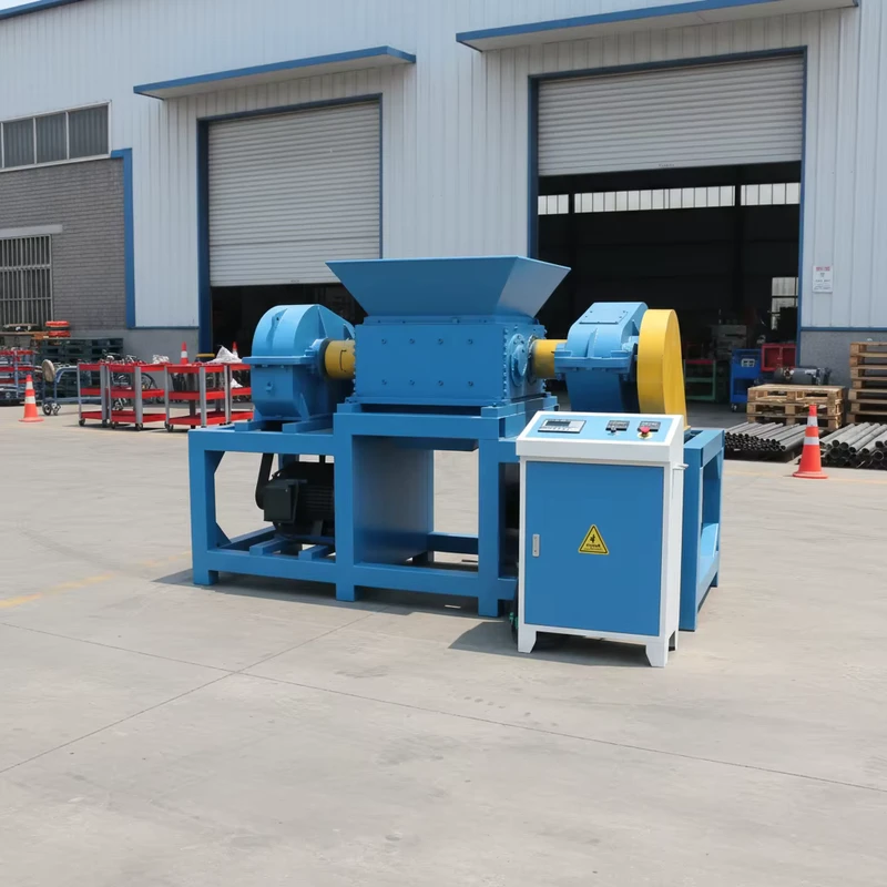 Industrial Automatic Double Shaft Shredder Machine for Plastic Alloy Scrap Metal Recycling Heavy Duty Twin Shaft Crusher