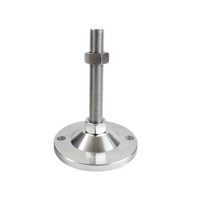 Industrial M20 Adjustable Leveler Heavy Duty Stainless Steel Foot Cup Dual Holes Outdoor Use Height Adjustment Pad Equipment