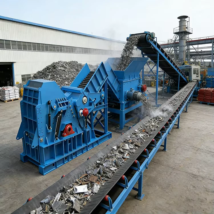 Iron & Aluminum Scrap Metal Shredder Hammer Crusher with Motor & Gear High Capacity 2-5t/h CE Certified