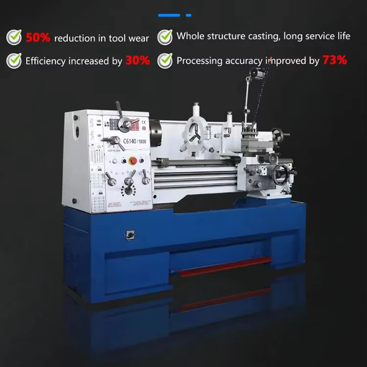 Ordinary Lathe C6140 1 Meter Lathe 1.5 Meter CA6140 Universal Gap Bed Manual Lathe Machine