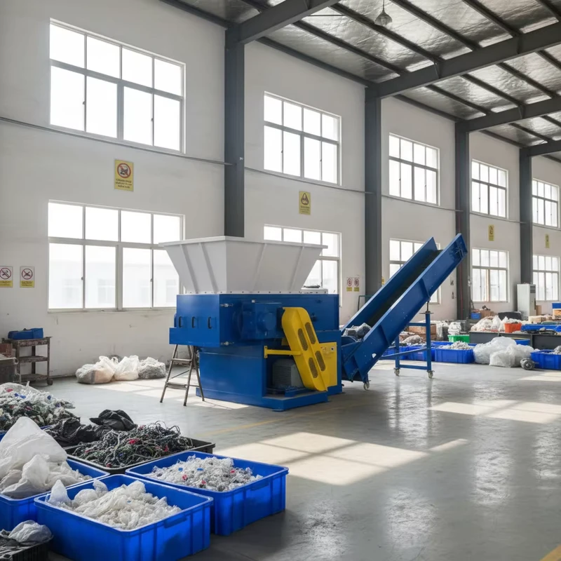 Single Shaft Shredder for Plastic Pipe Pallet Film Lump Recycling Crusher Factory Supply