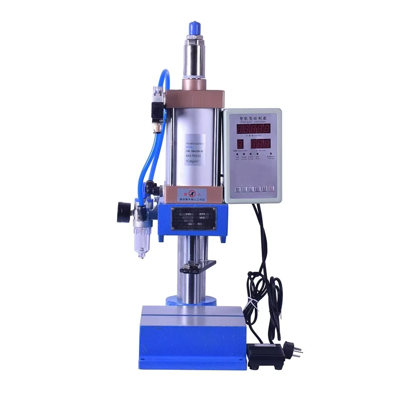Small Pneumatic Press Machine Compact Pneumatic Punching Press Air Powered Punch for Metal Stamping Riveting Assembly