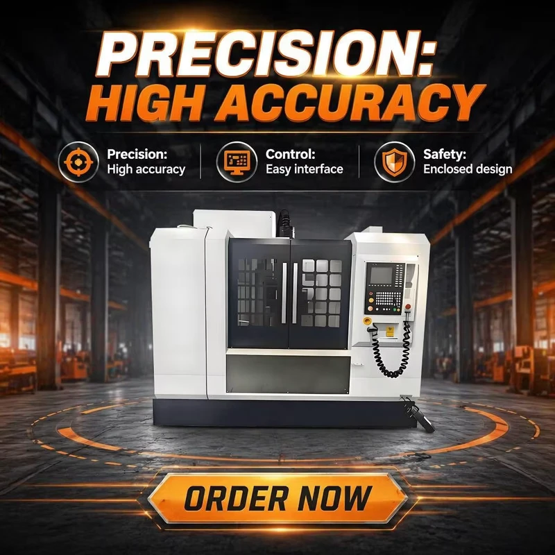 VMC1160 Vertical Machining Center High Precision for Mold Making Auto Parts Metal Processing CE Certified Customizable