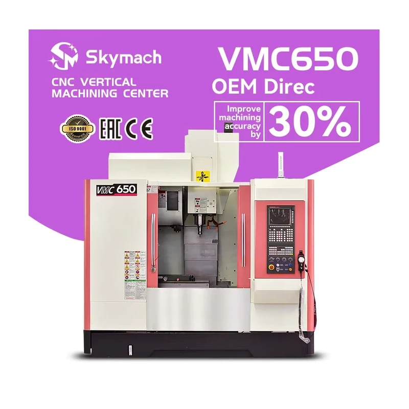 VMC650 Compact 5 Axis CNC Vertical Machining Center with Taiwan Spindle and Automatic Tool Changing System for Mold Manufacturing